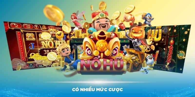 Trải Nghiệm Nổ Hũ Thần Tài Giáng Lâm Với Nhiều Tính Năng Đặc Biệt 2 Có nhiều mức cược trong các vòng quay nổ hũ Thần Tài Giáng Lâm